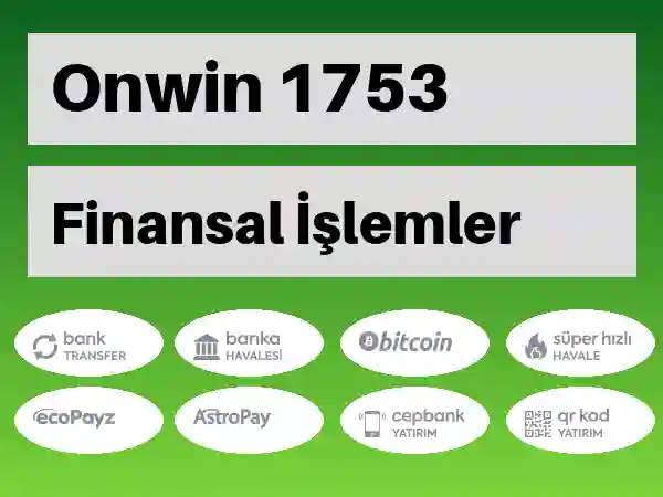 Onwin Mobil Para yatırma ve çekme 1753